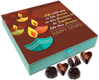 

Chocholik Diwali Gift - On Diwali We Promise To Be Together Chocolate Box - 9pc Truffles(108 g)
