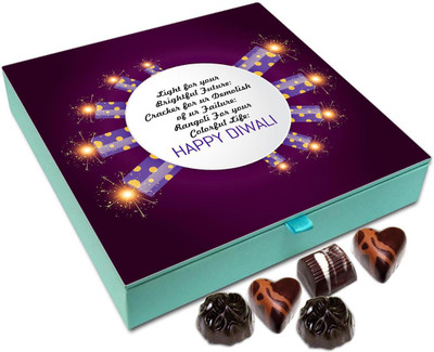 

Chocholik Diwali Gift Box - Wish You A Bright Future On This Diwali Chocolate Box - 9pc Truffles(108 g)