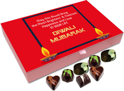 

Chocholik Diwali Gift Box - May This Diwali Bring Brightest Of Happiness In Your Life Chocolate Box - 12pc Truffles(144 g)