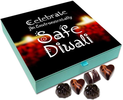 

Chocholik Diwali Gift - Celebrate An Environmentally Safe Diwali Chocolate Box - 9pc Truffles(108 g)