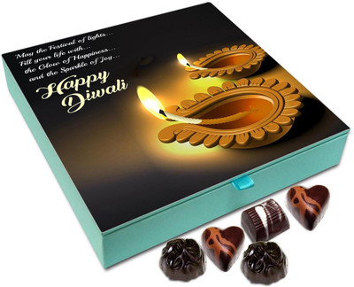 

Chocholik Diwali Gift - May This Diwali Fill Your Life With Glow Of Happiness Chocolate Box - 9pc Truffles(108 g)