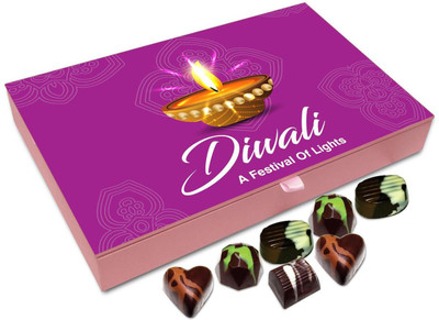 

Chocholik Diwali Gift Box - Diwali The Beautiful Festival Of Light Chocolate Box - 12pc Truffles(144 g)