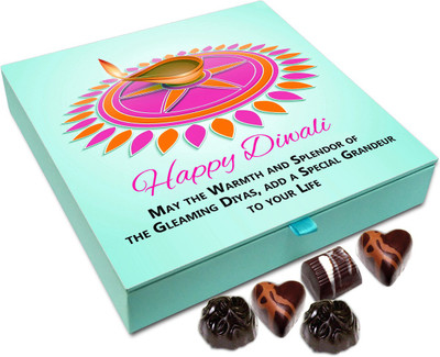 

Chocholik Diwali Gift - May The Warmth Of Diwali Candles Add Grandeur To Your Life Chocolate Box - 9pc Truffles(108 g)