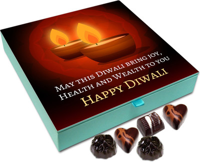 

Chocholik Diwali Gift Box - May This Diwali Bring Health Wealth And Joy Chocolate Box - 9pc Truffles(108 g)