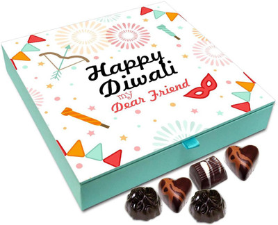 

Chocholik Diwali Gift - Happy Deepawali My Friend Chocolate Box - 9pc Truffles(108 g)