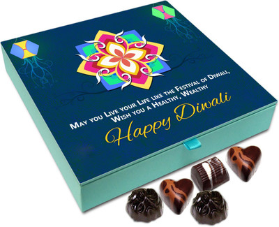 

Chocholik Diwali Gift - Wish You A Healthy And Wealthy Diwali Chocolate Box - 9pc Truffles(108 g)