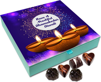 

Chocholik Diwali Gift - Have A Joyful And Happy Diwali Chocolate Box - 9pc Truffles(108 g)