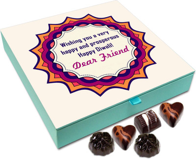

Chocholik Diwali Gift - Wishing You A Very Prosperous And Successful Diwali Chocolate Box - 9pc Truffles(108 g)