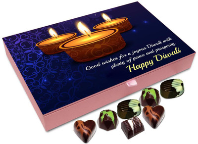 

Chocholik Diwali Gift Box - Good Wishes For A Joyous Diwali Chocolate Box - 12pc Truffles(144 g)