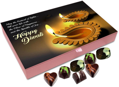

Chocholik Diwali Gift - May This Diwali Fill Your Life With Glow Of Happiness Chocolate Box - 12pc Truffles(144 g)