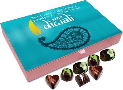 

Chocholik Diwali Gift Box - May The Festival Of Diwali Brighten Up Your Life Chocolate Box - 12pc Truffles(144 g)
