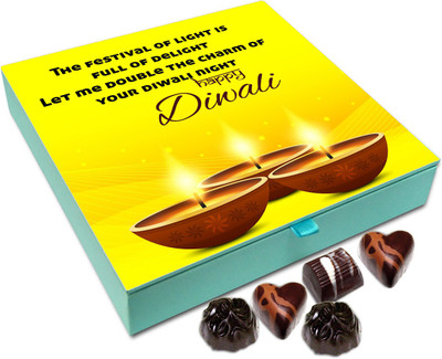 

Chocholik Diwali Gift Box - The Deepavali Festival Is Full Of Delight Chocolate Box - 9pc Truffles(108 g)