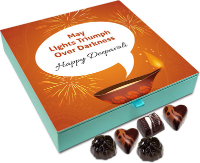 

Chocholik Diwali Gift Box - On This Diwali May Light Triumph Over Darkness Chocolate Box - 9pc Truffles(108 g)