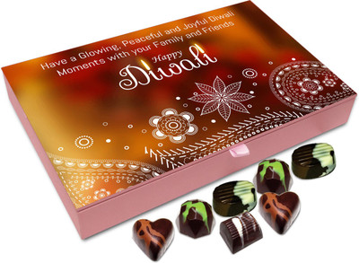 

Chocholik Diwali Gift Box - Have A Glowing And Peaceful Diwali Chocolate Box - 12pc Truffles(144 g)