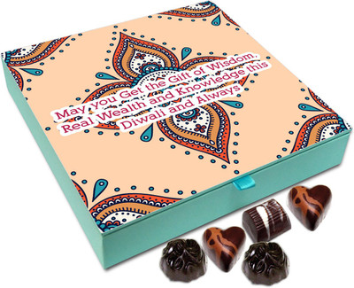 

Chocholik Diwali Gift - May You Get The Gift Of Knowledge This Diwali Chocolate Box - 9pc Truffles(108 g)