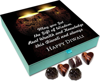 

Chocholik Diwali Gift - May You Get The Gift Of Wisdom On Diwali Chocolate Box - 9pc Truffles(108 g)