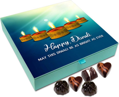 

Chocholik Diwali Gift - May This Deepawali Be As Bright As Ever Chocolate Box - 9pc Truffles(108 g)