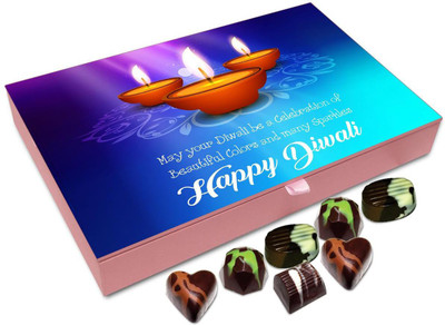 

Chocholik Diwali Gift Box - May Your Diwali Be Celebration Of Beautiful Colors Chocolate Box - 12pc Truffles(144 g)