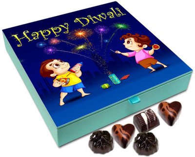 

Chocholik Diwali Gift - Happy Diwali To All My Cute Friends Chocolate Box - 9pc Truffles(108 g)
