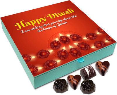 

Chocholik Diwali Gift - I Wish Your Life Shines Like Candles On This Diwali Chocolate Box - 9pc Truffles(108 g)