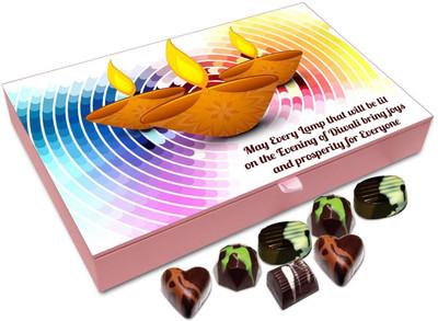 

Chocholik Diwali Gift Box - May The Lights Of Diwali Bring Prosperity To All Chocolate Box - 12pc Truffles(144 g)