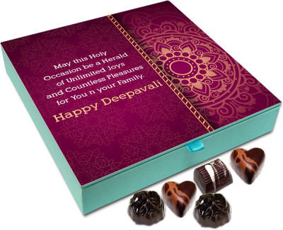 

Chocholik Diwali Gift - Happy Deepavali And Enjoy It Responsibly Chocolate Box - 9pc Truffles(108 g)