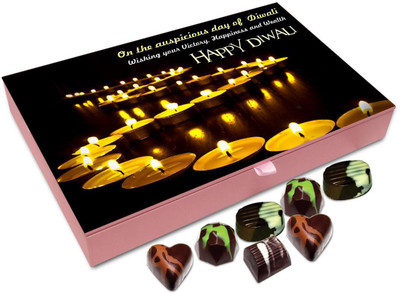 

Chocholik Diwali Gift - On The Auspicious Day Of Diwali Wishing You Victory Chocolate Box - 12pc Truffles(144 g)