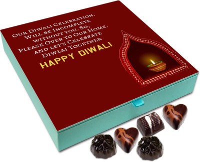 

Chocholik Diwali Gift Box - Diwali celebration Is Incomplete Without You Chocolate Box - 9pc Truffles(108 g)