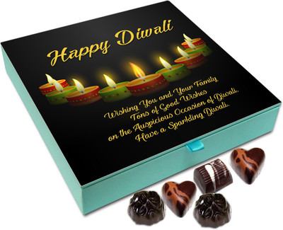 

Chocholik Diwali Gift - Wishing You And Your Family Tons Of Good Wishes On Diwali Chocolate Box - 9pc Truffles(108 g)
