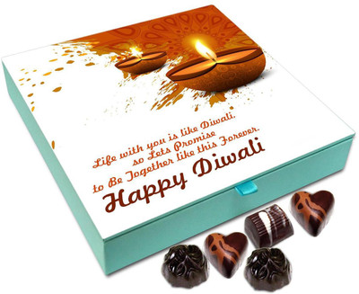 

Chocholik Diwali Gift - Life With You Is Like Diwali Chocolate Box - 9pc Truffles(108 g)