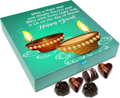

Chocholik Diwali Gift Box - Hope You Attain Tremendous Amount Of Success This Diwali Chocolate Box - 9pc Truffles(108 g)