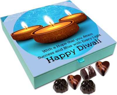 

Chocholik Diwali Gift Box - Wish You Attain Success With Every Candle Lit On This Diwali Chocolate Box - 9pc Truffles(108 g)