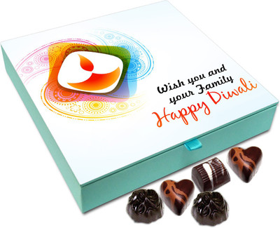 

Chocholik Diwali Gift - Fun Filled And Happy Diwali Chocolate Box - 9pc Truffles(108 g)