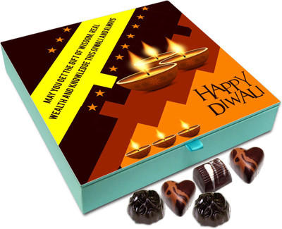 

Chocholik Diwali Gift - May You Get The Gift Of Wisdom On This Diwali Chocolate Box - 9pc Truffles(108 g)