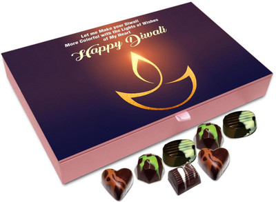

Chocholik Diwali Gift Box - Let Us Make Our Diwali More Colorful Chocolate Box - 12pc Truffles(144 g)