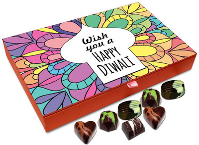 

Chocholik Diwali Gift Box - Wish You A Very Happy Diwali Chocolate Box - 12pc Truffles(144 g)