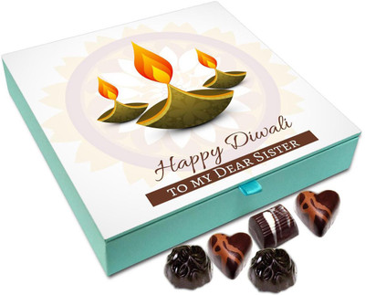 Chocholik Diwali Gift Box - Happy Diwali To My Dear Sister Chocolate Box - 9pc Truffles(108 g) Chocholik Diwali Gift Box - Happy Diwali To My Dear Sister Chocolate Box - 9pc Truffles(108 g)