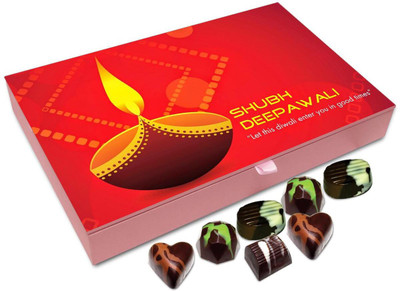

Chocholik Diwali Gift - Let This Diwali Be The Podium Of Good Start Chocolate Box - 12pc Truffles(144 g)
