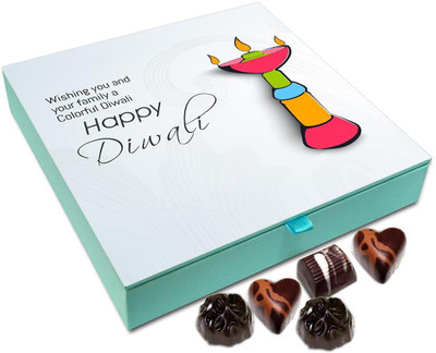 

Chocholik Diwali Gift Box - Wishing You And All Your Family A Very Happy Diwali Chocolate Box - 9pc Truffles(108 g)