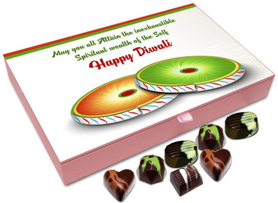 

Chocholik Diwali Gift - May This Diwali You Attain Spiritual Health Chocolate Box - 12pc Truffles(144 g)