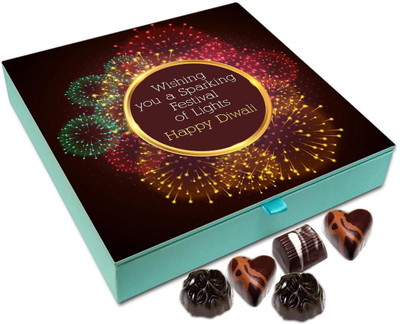 

Chocholik Diwali Gift Box - Wishing A Very Sparkling And Healthy Diwali Chocolate Box - 9pc Truffles(108 g)