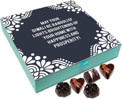 

Chocholik Diwali Gift - May Your Diwali Is Filled With Smile And Cheer Chocolate Box - 9pc Truffles(108 g)