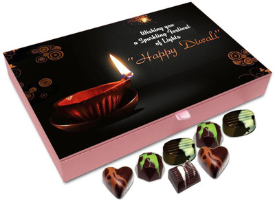 

Chocholik Diwali Gift - Wishing You A Sparkling Diwali Chocolate Box - 12pc Truffles(144 g)