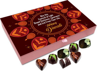 

Chocholik Diwali Gift - May This Diwali Dispel Evils From Your Life Chocolate Box - 12pc Truffles(144 g)