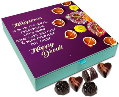

Chocholik Diwali Gift - Happiness Is In The Air It's Diwali Everywhere Chocolate Box - 9pc Truffles(108 g)