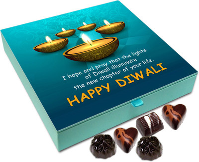 

Chocholik Diwali Gift - May The Diwali Light Illuminate New Chapter In Your life Chocolate Box - 9pc Truffles(108 g)