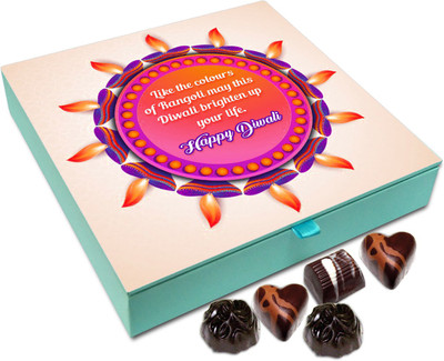 

Chocholik Diwali Gift - May This Deepawali Brighten Up Your Life Forever Chocolate Box - 9pc Truffles(108 g)