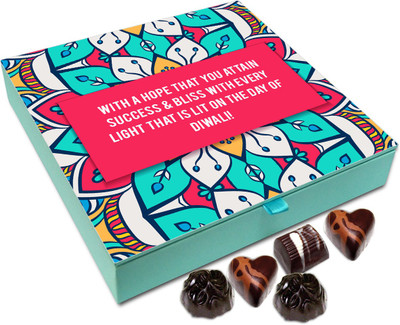 

Chocholik Diwali Gift - Have A Successful And Joyful Diwali Chocolate Box - 9pc Truffles(108 g)