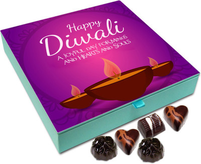 

Chocholik Diwali Gift - Diwali A Joyful Day For Minds Hearts And Souls Chocolate Box - 9pc Truffles(108 g)