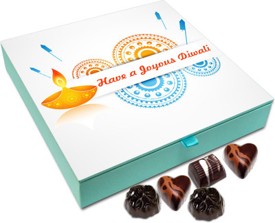 

Chocholik Diwali Gift - Divine Light Of Diwali Spread Into Your Life Chocolate Box - 9pc Truffles(108 g)